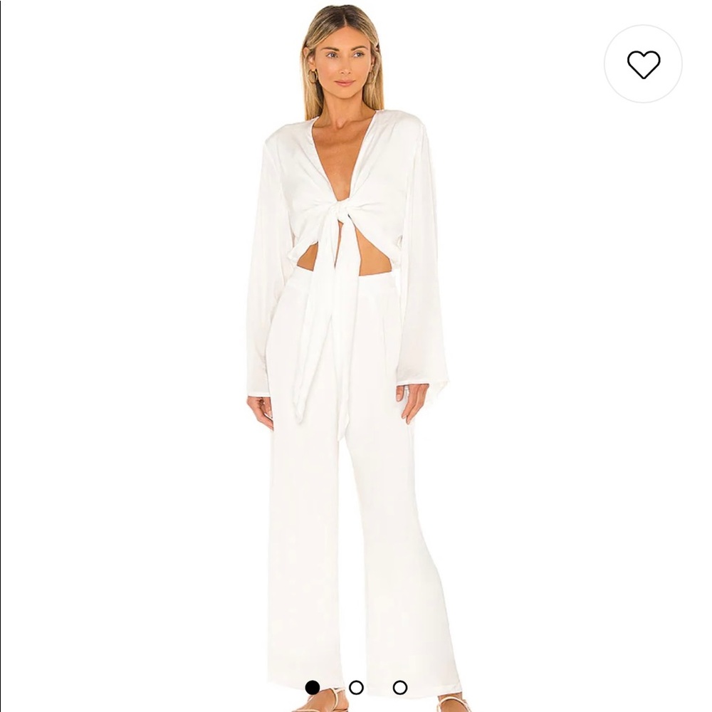 White tie jumpsuit